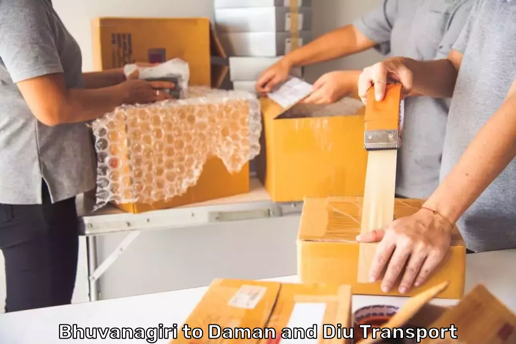 Domestic Relocation Services in Bhuvanagiri to Daman and Diu