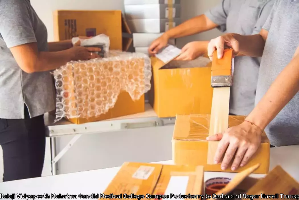 Domestic Relocation Services in Sri Balaji Vidyapeeth Mahatma Gandhi Medical College Campus Puducherry to Dadra and Nagar Haveli